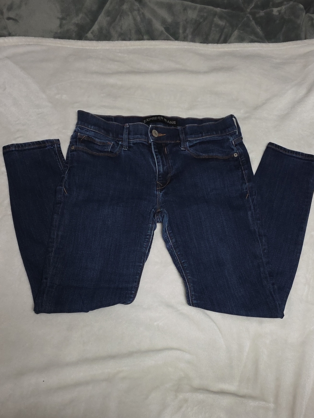 Express Navy Stretch Skinny Jeans for Women
